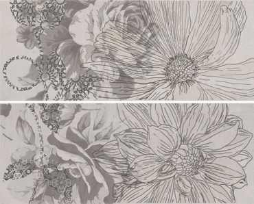 Панно APE Concorde Decor Grafito Kiem Set 40x50 глянцевое