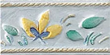 Бордюр Polis Dec. List. Fiore Azz/Beige A 5x10 глянцевый