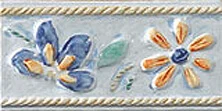 Бордюр Polis Dec. List. Fiore Azz/Beige B 5x10 глянцевый