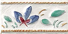 Бордюр Polis Dec. List. Fiore Bianco A 5x10 глянцевый