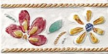 Бордюр Polis Dec. List. Fiore Bianco B 5x10 глянцевый