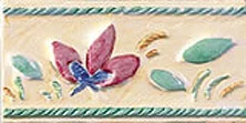 Бордюр Polis Dec. List. Fiore Giallo/Verde A 5x10 глянцевый