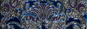 Декоративный элемент Absolut Keramika Decor Damasco Cobalto 10x30 глянцевый