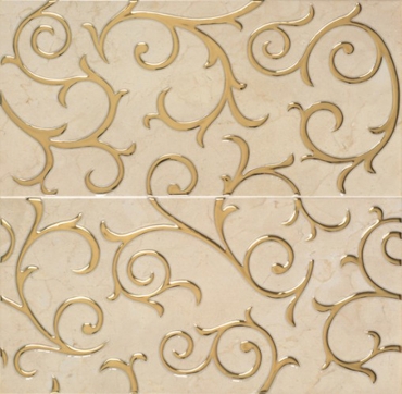Панно Almera Decor Serene Cream 2 pz 50x50 глянцевое