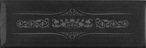 Декоративный элемент Absolut Keramika Decor Versalles Black Silver 10x30 глянцевый