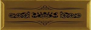 Декоративный элемент Absolut Keramika Decor Versalles Gold Negro 10x30 глянцевый