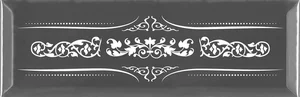 Декоративный элемент Absolut Keramika Decor Versalles Silver Blanco 10x30 глянцевый