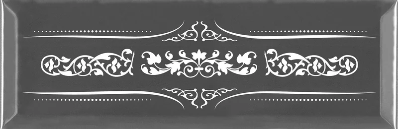 Декоративный элемент Absolut Keramika Decor Versalles Silver Blanco 10x30 глянцевый
