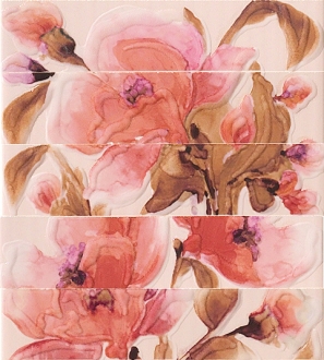Декор Jolie Fiore Rosa Listello Mix3
