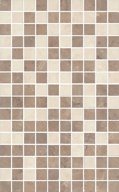 Мозаика Kerama Marazzi Декор Мармион беж мозаичный MM6267C 25x40 глянцевая