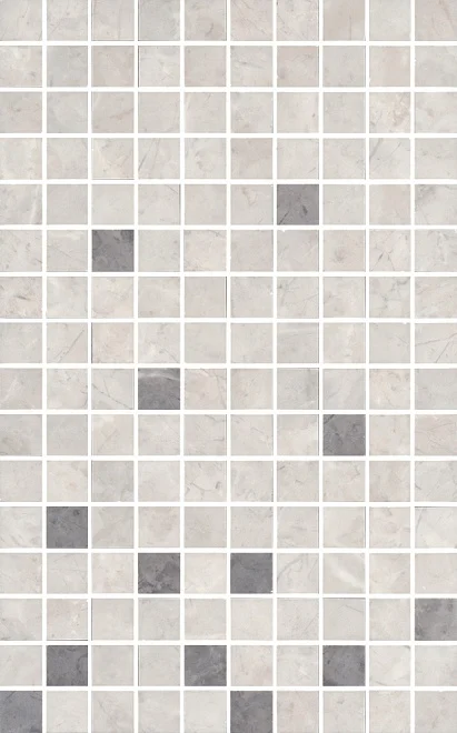 Мозаика Kerama Marazzi Декор Мармион серый мозаичный MM6268A 25x40 глянцевая