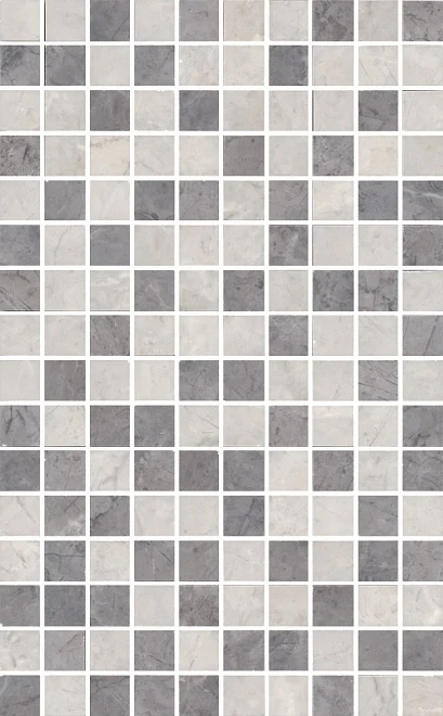 Мозаика Kerama Marazzi Декор Мармион серый мозаичный MM6268B 25x40 глянцевая