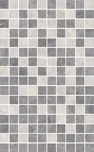 Мозаика Kerama Marazzi Декор Мармион серый мозаичный MM6268C 25x40 глянцевая