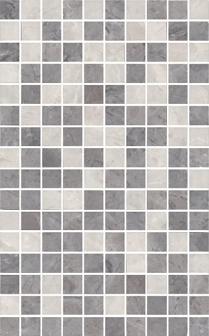 Мозаика Kerama Marazzi Декор Мармион серый мозаичный MM6268C 25x40 глянцевая