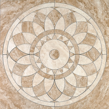 Декоративный элемент Kerama Marazzi Декор Триумф розон наборный ID30 84x84 лаппатированный