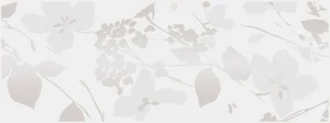 Kerama Marazzi Декор Вилланелла Цветы белый MLD/A67/15000 15x40 глянцевый
