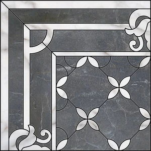 Kerama Marazzi Декор Виндзор 1/4 розона ID42 60x60 лаппатированный