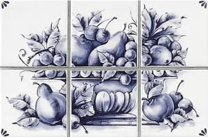 Панно Polis Delft Decoro CP/6 Fruits 10x10 глянцевое