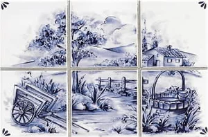 Панно Polis Delft Decoro CP/6 Paesaggio 10x10 глянцевое