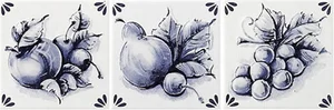 Вставка Polis Delft Decoro Inserto Fruits ABC 10x10 глянцевая