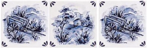 Вставка Polis Delft Decoro Inserto Paesaggio ABC 10x10 глянцевая