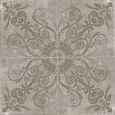 Панно Cerdomus Dynasty Rosone Lux Grey 80x80 матовое