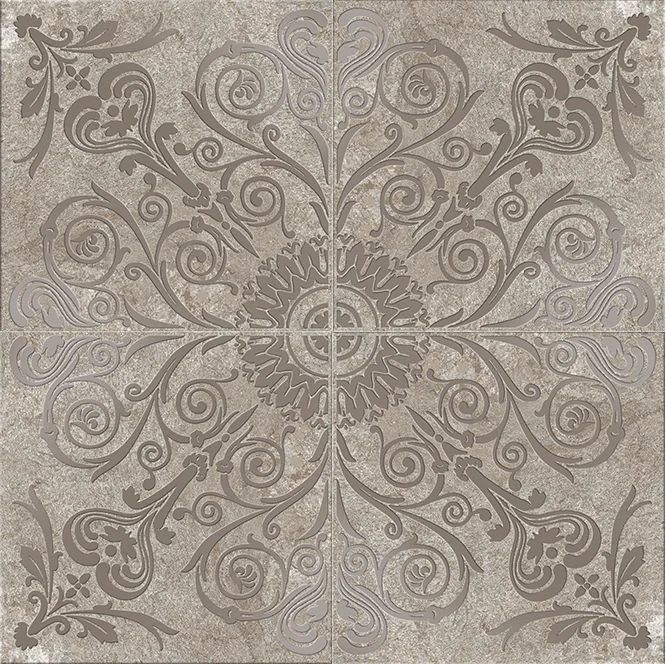 Панно Cerdomus Dynasty Rosone Lux Grey 80x80 матовое