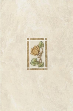 Декоративный элемент Vallelunga Exe Crema Decoro Floreale 33,3x50,2 глянцевый