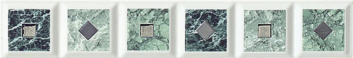 Бордюр Vallelunga Exe Verde Listello Intarsi 5,5x33,3 глянцевый