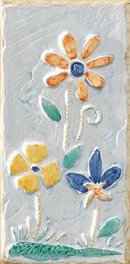 Декоративный элемент Polis Form. Fiore Azzurro/Beige 10x20 глянцевый