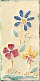 Декоративный элемент Polis Form. Fiore Ciallo/Verde 10x20 глянцевый