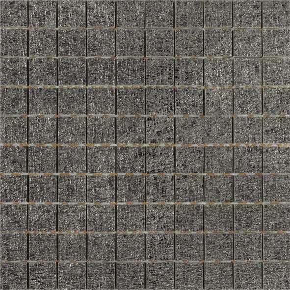 Мозаика La Fabbrica AVA Fusion Mosaico Platinum Lap. Strutt. 3x3 32,6x32,6 структурированная