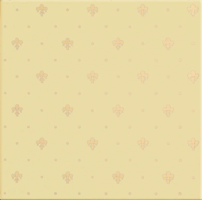Плитка Petracers Giglio oro su Crema 20x20 глянцевая