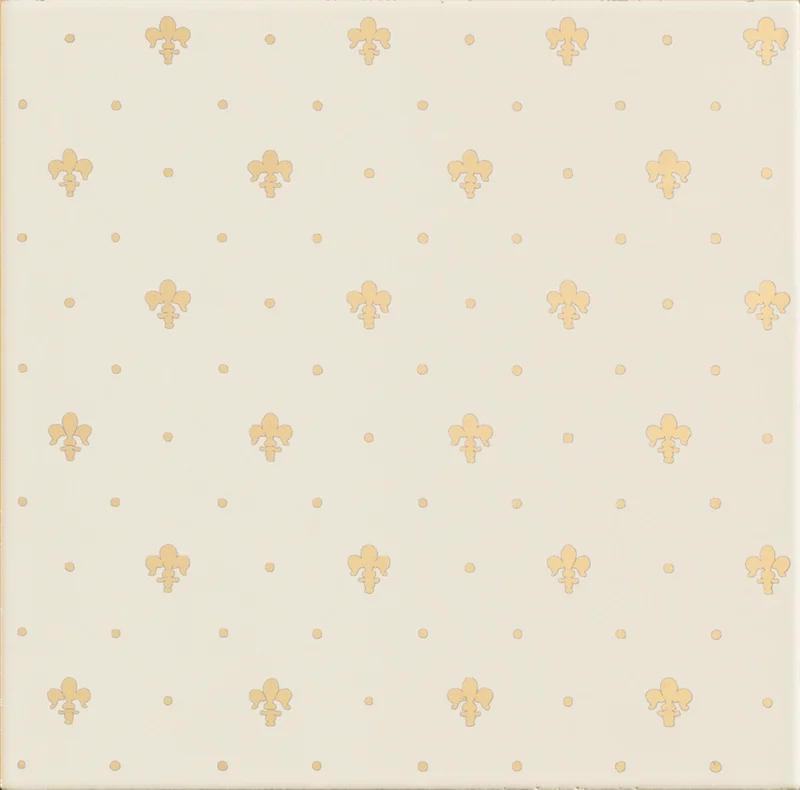 Плитка Petracers Giglio Oro su Panna 20x20 глянцевая