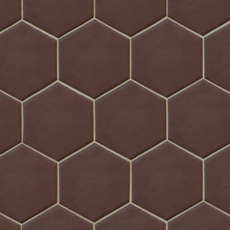 Hexatile Marron Mate