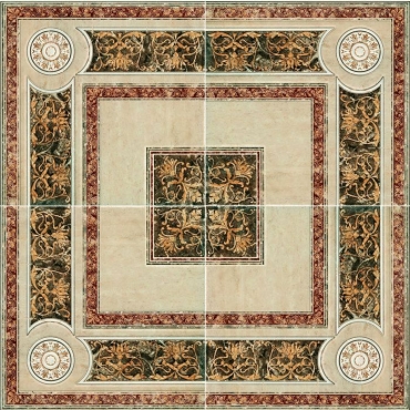 Панно Capri I Travertini Rosone Crema Lap 84x84 лаппатированное