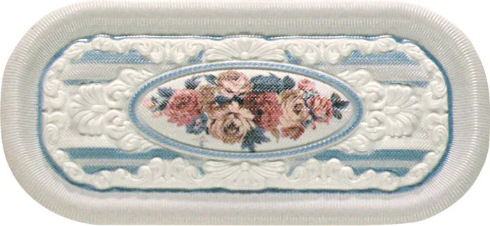 Вставка Porcelanite Dos Inserto 9010 Versailles Azul 7,5x15 глянцевая