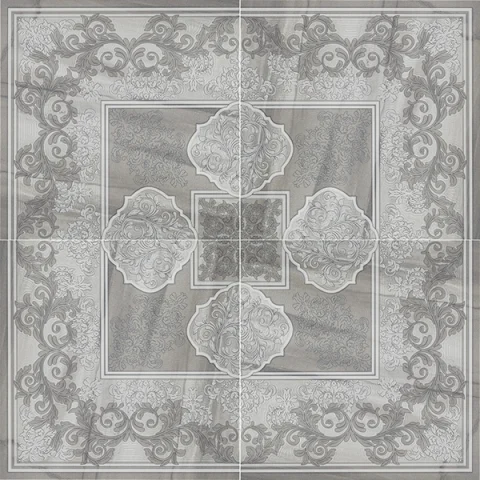 Панно Cisa Jurassic Rosone Light Grey Lapp-Rett. 99x99 лаппатированное