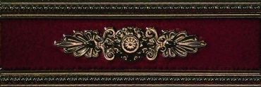 Бордюр Vallelunga Lirica Bordeaux Listello Decorato 10x30 глянцевый