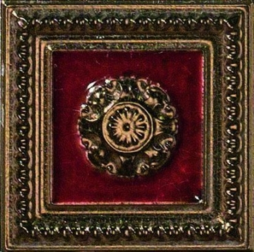 Вставка Vallelunga Lirica Bordeaux Tozzetto Cornice 10x10 глянцевая