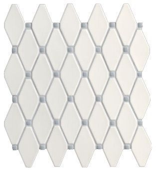 Мозаика Vallelunga Lirica Cortese Esagona Bianco 32x37 глянцевая