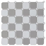 Декоративный элемент Vallelunga Lirica Cortese Ottagona Grigio-Antracite 30x30 глянцевый