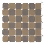 Декоративный элемент Vallelunga Lirica Cortese Ottagona Visone-Tortora 30x30 глянцевый