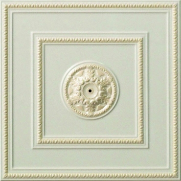 Декоративный элемент Vallelunga Lirica Crema Formella Con Borchia Per Soffito plus Borchia Crema 30x30 глянцевый