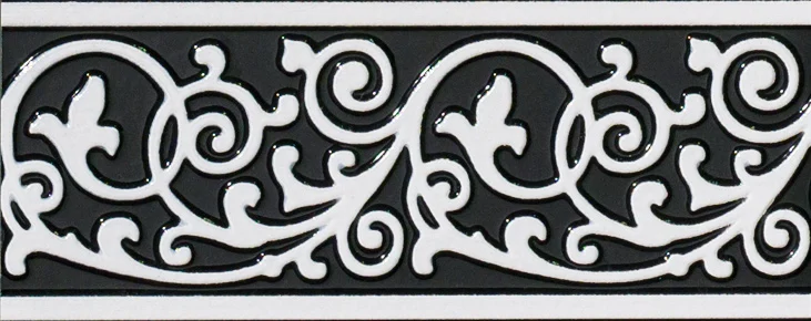 Бордюр Sant Agostino Listello Inspire Nero 10x25 полированный
