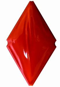 Плитка Cevica Loft Rombo Rojo 12x20 глянцевая