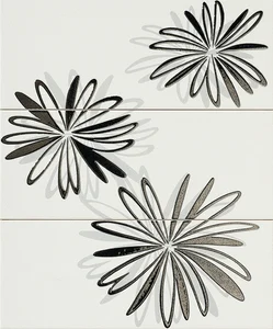 Декоративный элемент Vallelunga Look Fiore Plat/Bianco Comp 3 Pz. 50x60 матовый