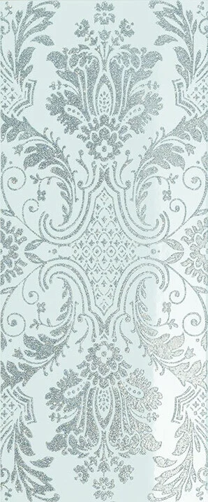 Декоративный элемент Novabell Magnifica Decoro Damasco Glitter Water Green 25x60 глянцевый