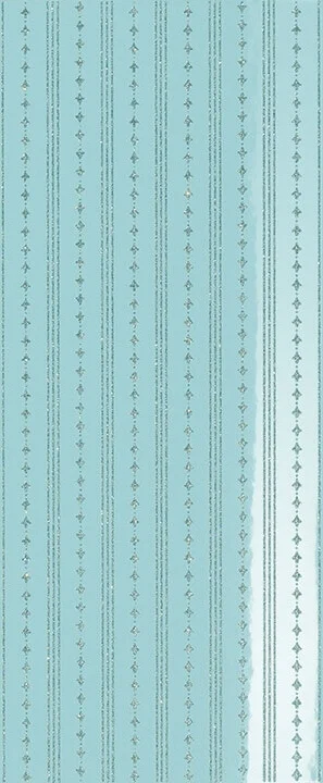 Декоративный элемент Novabell Magnifica Decoro Righe Glitter Mint 25x60 глянцевый