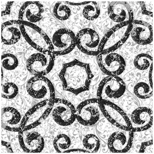 Декоративный элемент Brennero Maiolica Black 3 Mix 20x20 глянцевый